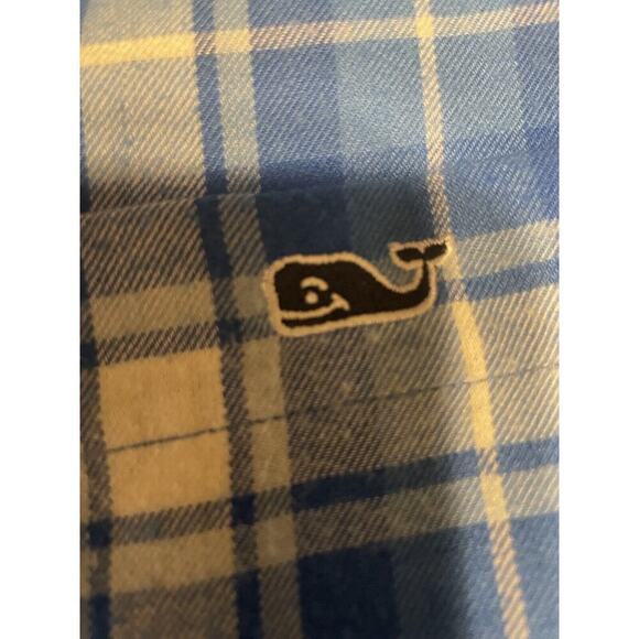 Vineyard Vines Performance Classic Fit Tucker Shirt Men's White Blue Plaid Large - Picture 7 of 7